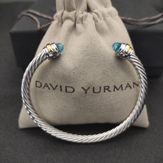 Hl86900David Yurman 5mm双钻头蓝钻手镯 。建议适合佩戴的手围15-20cm编号DYSZ