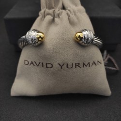 Hl76A20David Yurman 7mm带钻分色圆头手镯。建议适合佩戴的手围15-20cm