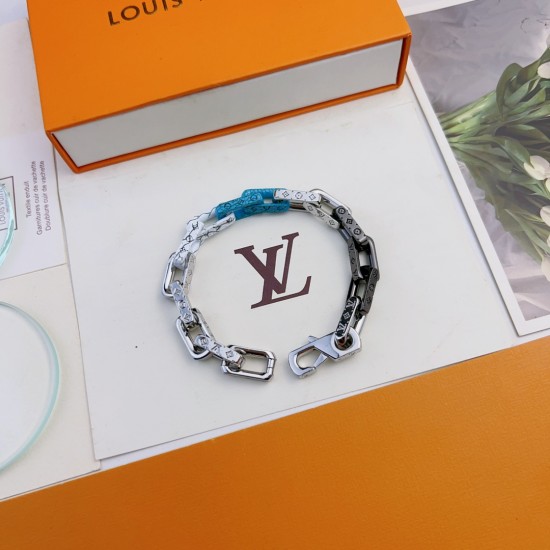 Hl86A30 MONOGRAM CHAIN 手链新款LOUIS VUITTON路易威登多色钯漆饰面手链 搭配同款项链绝绝子