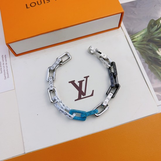 Hl86A30 MONOGRAM CHAIN 手链新款LOUIS VUITTON路易威登多色钯漆饰面手链 搭配同款项链绝绝子