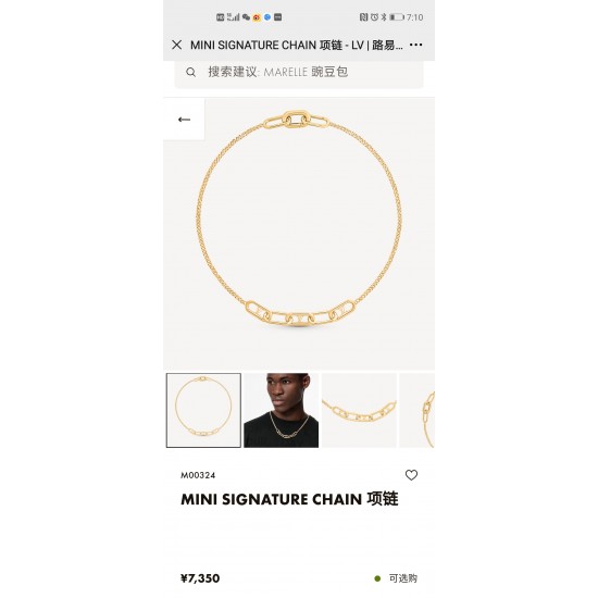 项链Hl76909手链Hl76856------Mini Signature Chain 项链，为彼此相扣的链环点缀 项链 字母，与抛光圈形开合互为映衬，见证品牌精湛工艺的同时彰显 Virgi