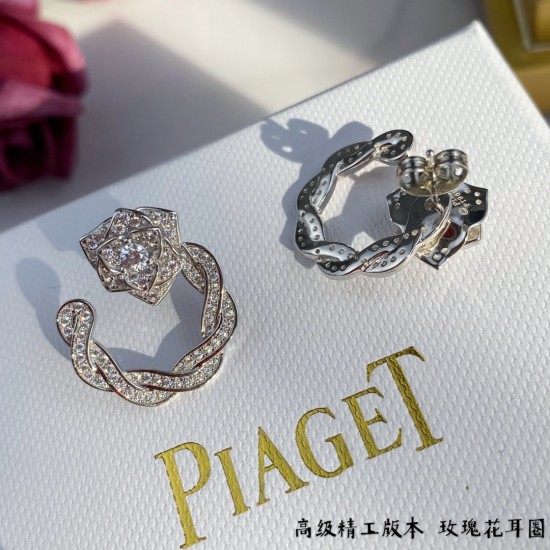 （编号2120）5140B3009️⃣2️⃣5️⃣两种佩戴方法   [色]PIAGET✨✨重！磅！推！出！！！伯爵玫瑰花耳圈，杨幂同款。没有女人能抗拒这种魅力吧？