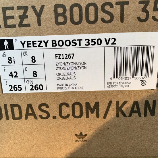 350v2麻灰 性价比版本 Adidas Yeezy 350 V2 卡其灰 麻灰椰子情侣休闲鞋 FZ126 尺码：36-48