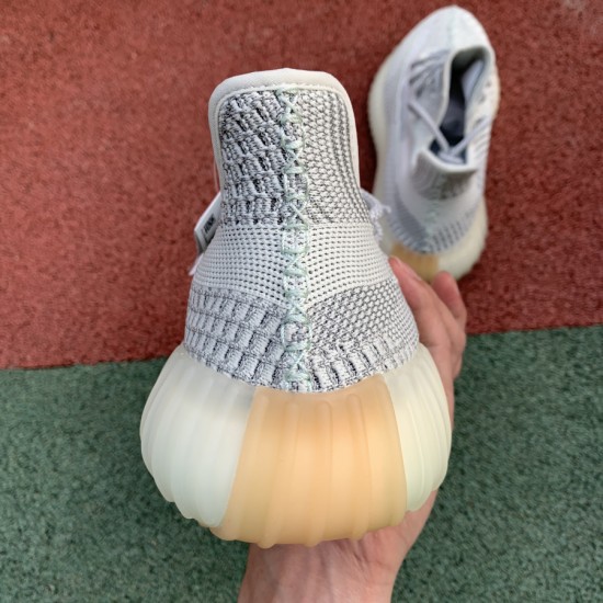 350v2灰满天星 性价比版 Adidas Yeezy350 V2 Yeshaya RF 生胶白灰天使满天星 FX4349  尺码：36-48