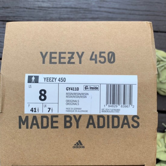 椰子450橄榄绿  纯原版⚡️Adidas Yeezy_ 450&quot;Resin&quot;橄榄绿 小笼包 火山 轻便透气运动鞋GY4110