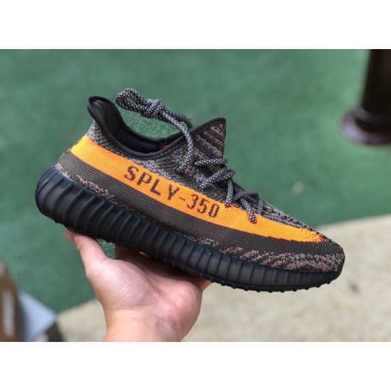 350v2黑灰橙  纯原版  Adidas Yeezy 350 V2黑灰橙 椰子HQ7045