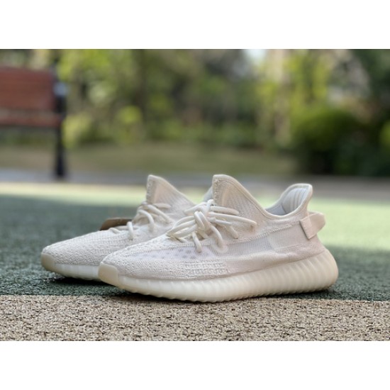 350v2纯白2.0 特供版 LJR出品 Adidas Yeezy 350 V2 纯白2.0 白冰淇淋 侧透椰子HQ6