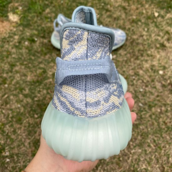 椰子350v2水洗蓝 真爆米花 adidas originals Yeezy boost 350 V2 &quot;MX Blue&quot; 低帮 蓝色 GW3375