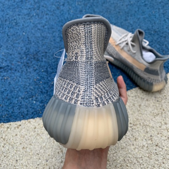 350v2灰蓝橙 性价比版真爆米花 Adidas Yeezy 350 V2 灰蓝橙 椰子灰天使侧透情侣 FZ5421 尺码：36-48