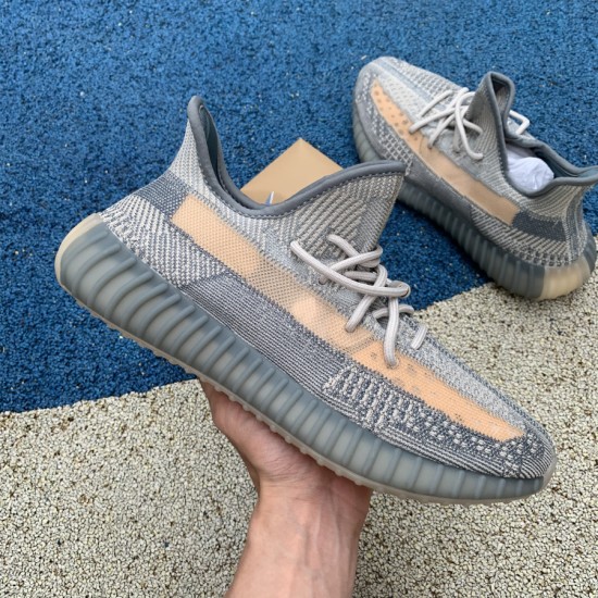 350v2灰蓝橙 性价比版真爆米花 Adidas Yeezy 350 V2 灰蓝橙 椰子灰天使侧透情侣 FZ5421 尺码：36-48