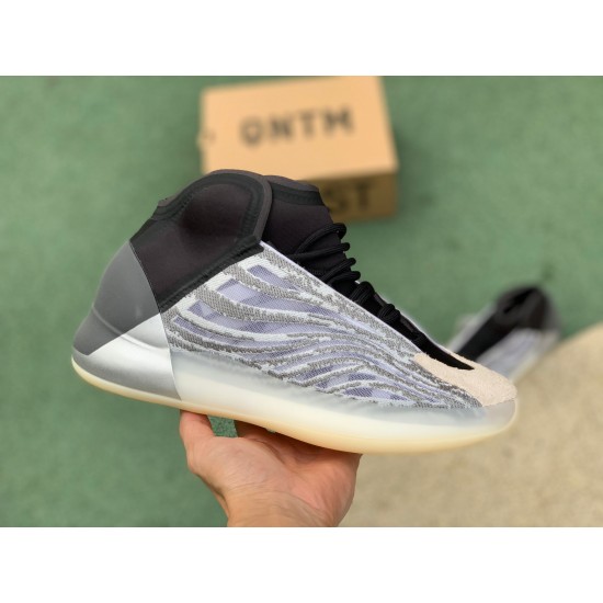 椰子篮球鞋 特供版LJR出品Adidas Yeezy Quantum黑白灰白高帮椰子 Q46473