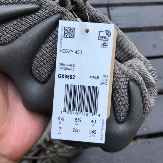 椰子450烟火 纯原版Adidas Yeezy 450 烟灰 余烬 侃爷椰子450运动鞋 GX9662