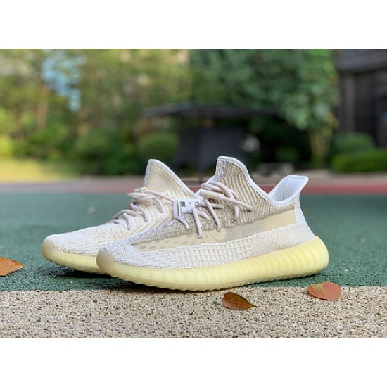 350v2氧化天使  最强性价比版本 Adidas Yeezy 350 V2 米白椰子Natural 氧化天使椰子跑步鞋FZ5246