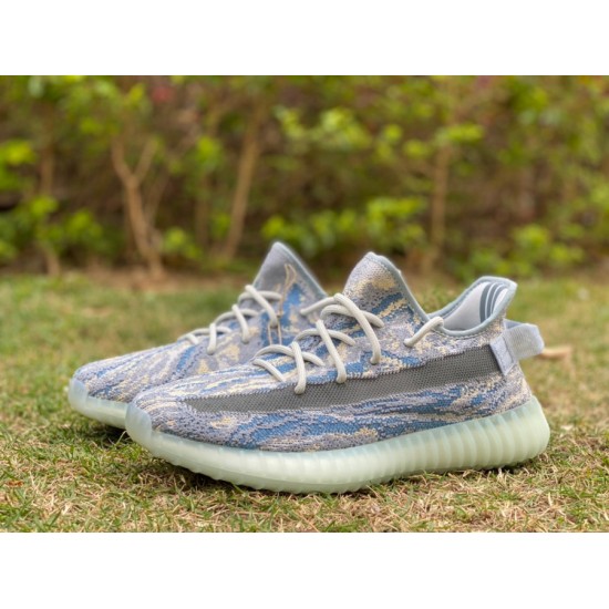 椰子350v2水洗蓝 真爆米花 adidas originals Yeezy boost 350 V2 &quot;MX Blue&quot; 低帮 蓝色 GW3375