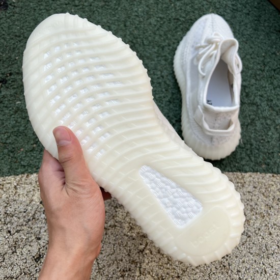 350v2纯白2.0 特供版 LJR出品 Adidas Yeezy 350 V2 纯白2.0 白冰淇淋 侧透椰子HQ6