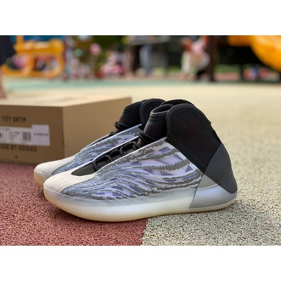 椰子篮球鞋 纯原版 Adidas Yeezy Basketball QNTM 黑灰拼接休闲版椰子篮球鞋 Q46473 尺码：40-46.5