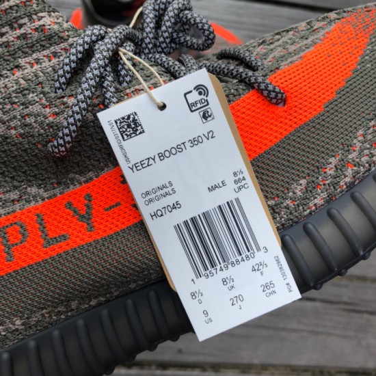 350v2黑灰橙 Adidas Yeezy 350 V2黑灰橙 椰子HQ7045