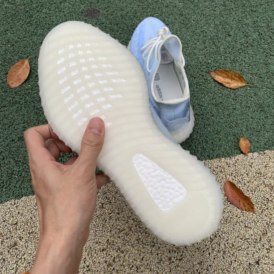 350v2透明冰蓝 特供版LJR出品偏小0.5-1码adidas Yeezy Boost 350 V2“Mono Ice”GW2869