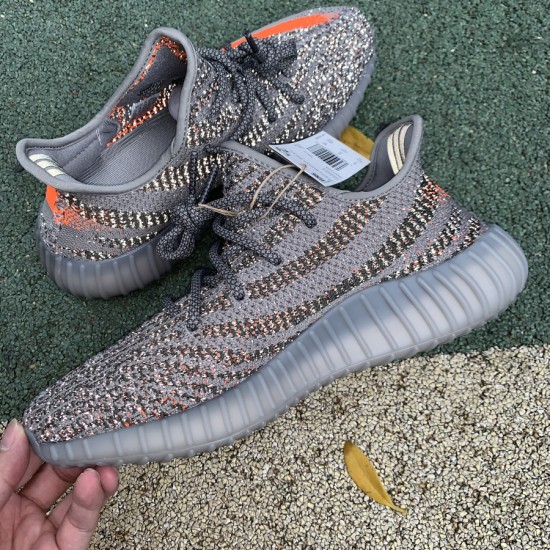 350v2灰橘满天星 特供版LJR出品偏小0.5-1码 Adidas Yeezy 350 V2 灰橘满天星 GW1229