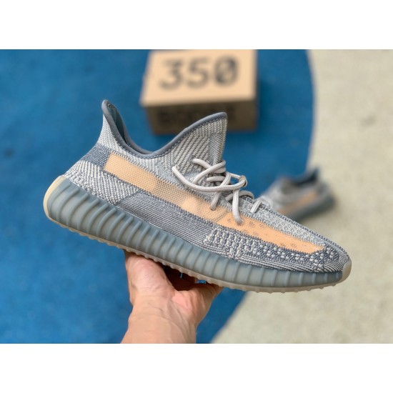 350v2灰蓝橙 性价比版真爆米花 Adidas Yeezy 350 V2 灰蓝橙 椰子灰天使侧透情侣 FZ5421 尺码：36-48