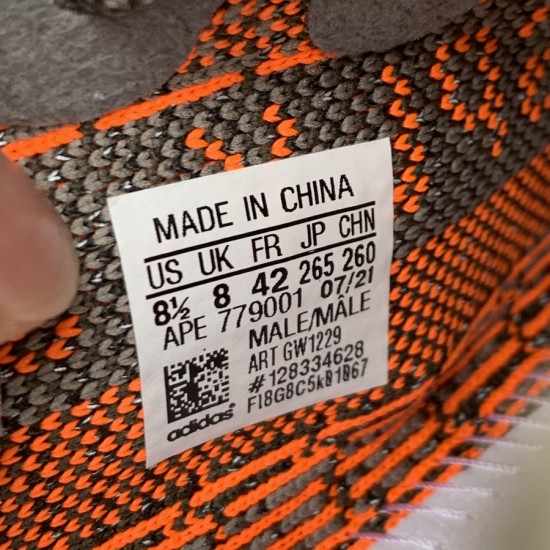 350v2灰橘满天星 特供版LJR出品偏小0.5-1码 Adidas Yeezy 350 V2 灰橘满天星 GW1229