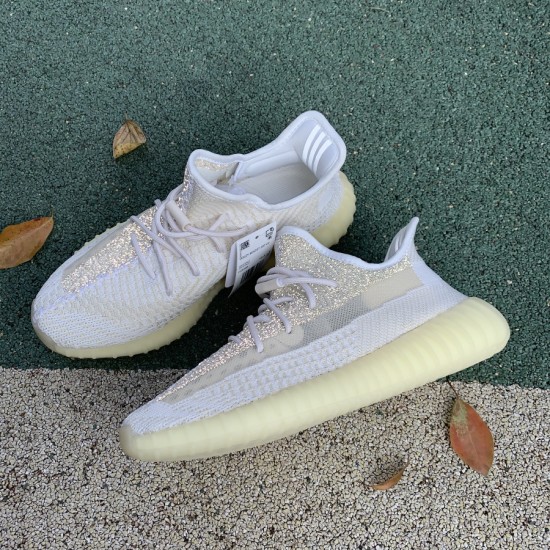 350v2氧化天使  最强性价比版本 Adidas Yeezy 350 V2 米白椰子Natural 氧化天使椰子跑步鞋FZ5246