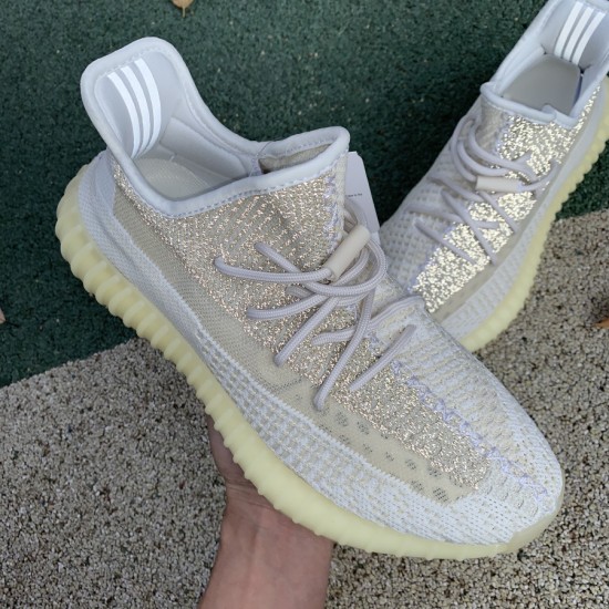 350v2氧化天使  最强性价比版本 Adidas Yeezy 350 V2 米白椰子Natural 氧化天使椰子跑步鞋FZ5246