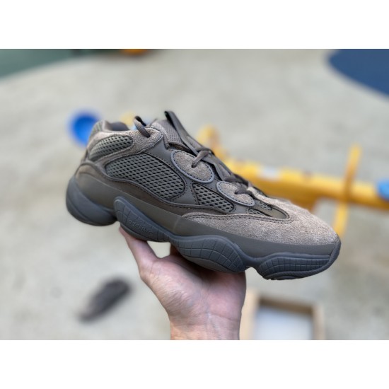 椰子500深棕色 Adidas Yeezy 500 椰子500深棕 碳黑休闲老爹鞋 GX3606