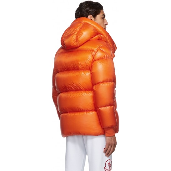 MONCLER Orange Logo Down Jacket