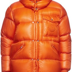 MONCLER Orange Logo Down Jacket