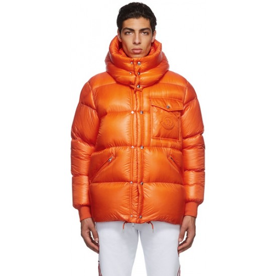 MONCLER Orange Logo Down Jacket