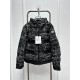 MONCLER Orange Tweed Down Jacket