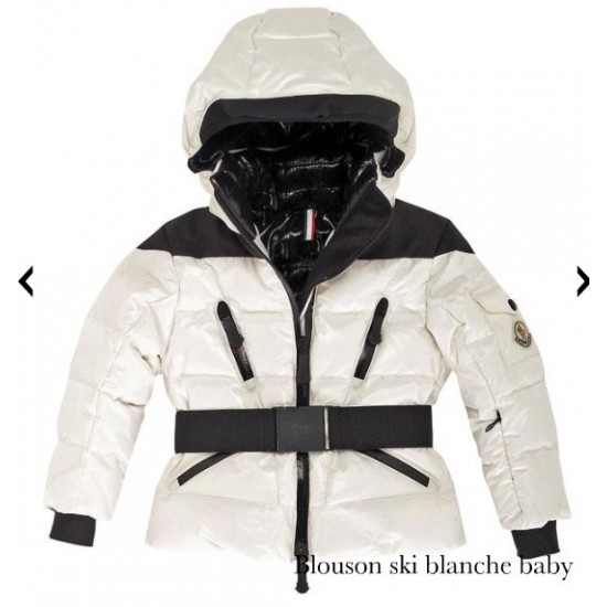 Moncler Combinaison Ski Blanche Baby