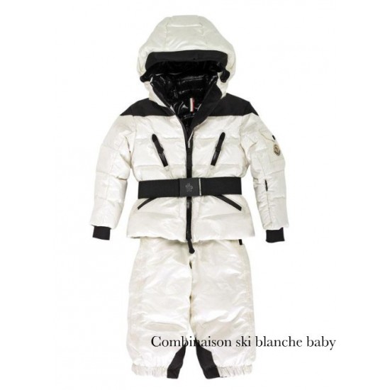 Moncler Combinaison Ski Blanche Baby