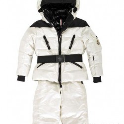 Moncler Combinaison Ski Blanche Baby