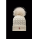 MONCLER GRENOBLE WOOL BEANIE WITH POM POM