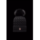 MONCLER GRENOBLE WOOL BEANIE WITH POM POM