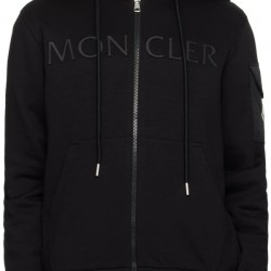 MONCLER Black Zip Hoodie