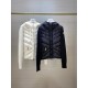 Moncler Jacket  蒙口款女士针织拼接羽绒服开衫系列 连帽羽绒服外套