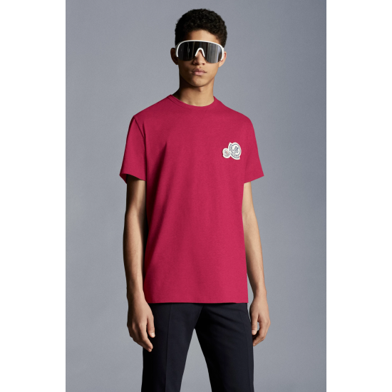 MONCLER T-shirt with logo on chest