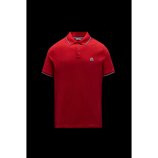 MONCLER Polo with tricolor detail