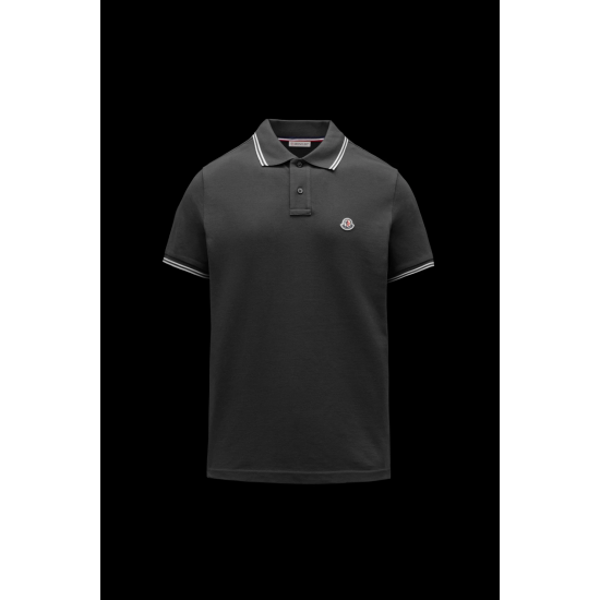 MONCLER Polo with stripe detail