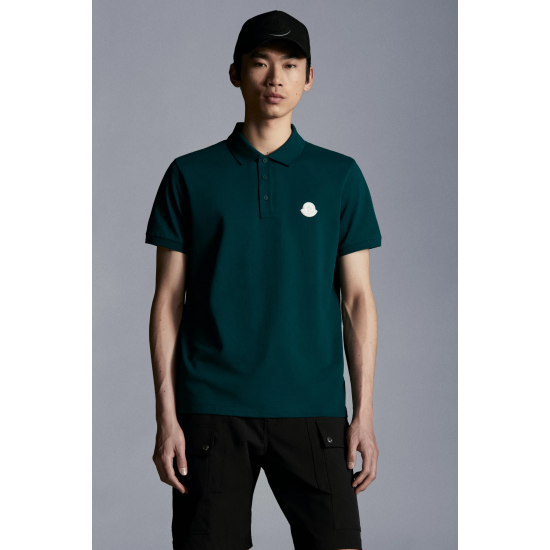 MONCLER Polo with rubber logo