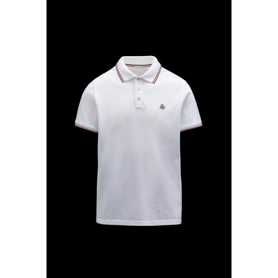 MONCLER Polo with tricolor detail