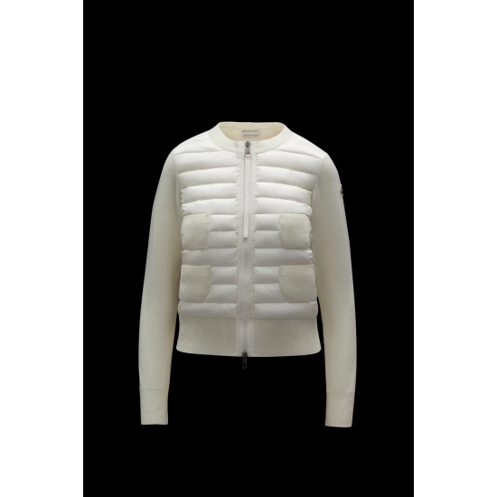 MONCLER Wool and nylon cardigan