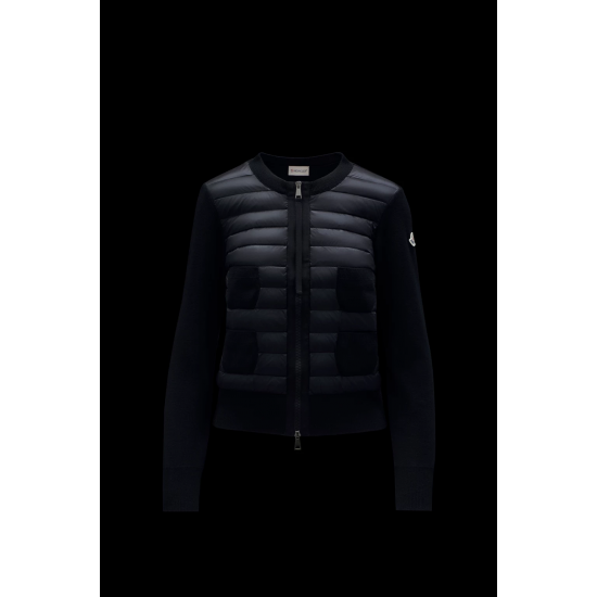 MONCLER Wool and nylon cardigan