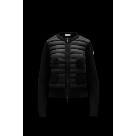 MONCLER Wool and nylon cardigan