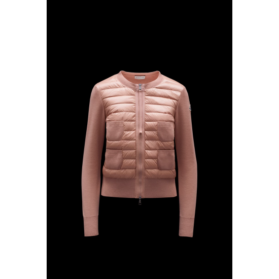 MONCLER Wool and nylon cardigan