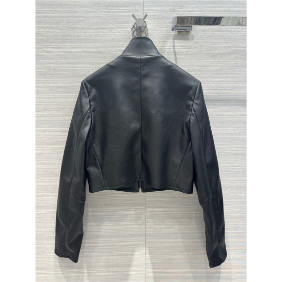 P*ada Real Leather Jacket Top Version