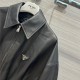 2023SS P*ada Leather Jacket Top Version